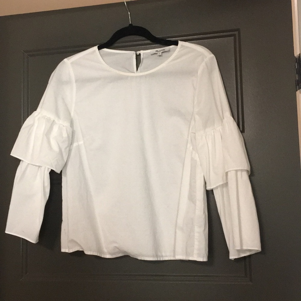 Madewell flutter sleeve top